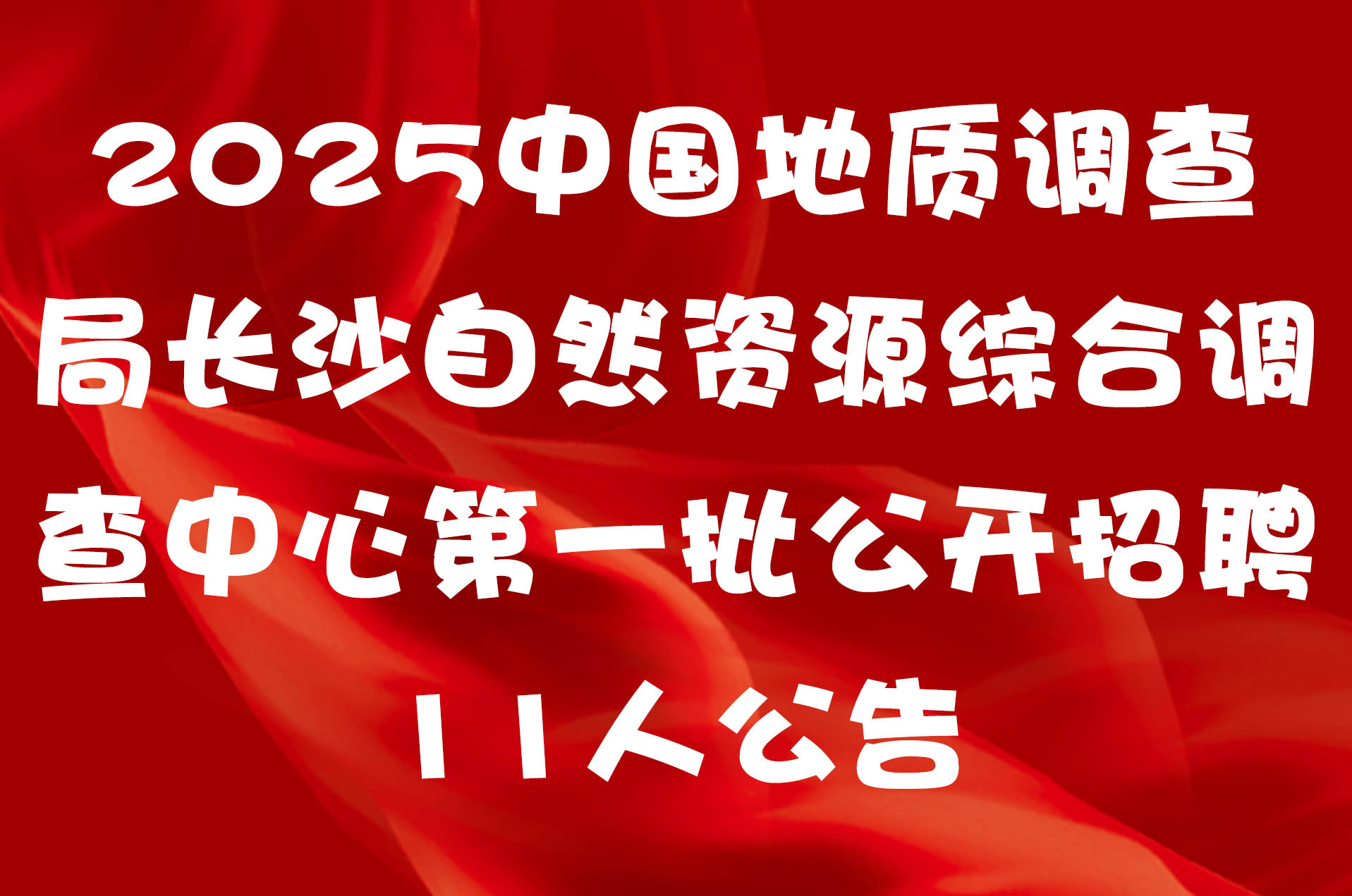 2025中国地质调查局长沙自然资源综合调查中心第一批公开招聘11人公告