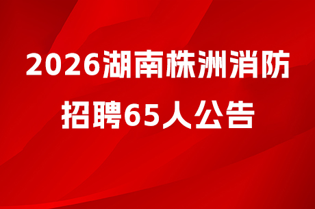 2026湖南株洲消防招聘65人公告